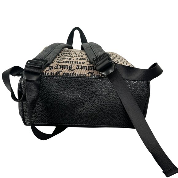 Juicy Couture Vintage Y2K Beige Black Backpack Cross my Heart NWT - Picture 5 of 13
